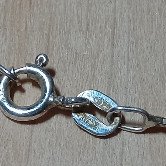 * Vintage zuni native american style crushed turq and sterling silver necklace - Picture 6 of 6